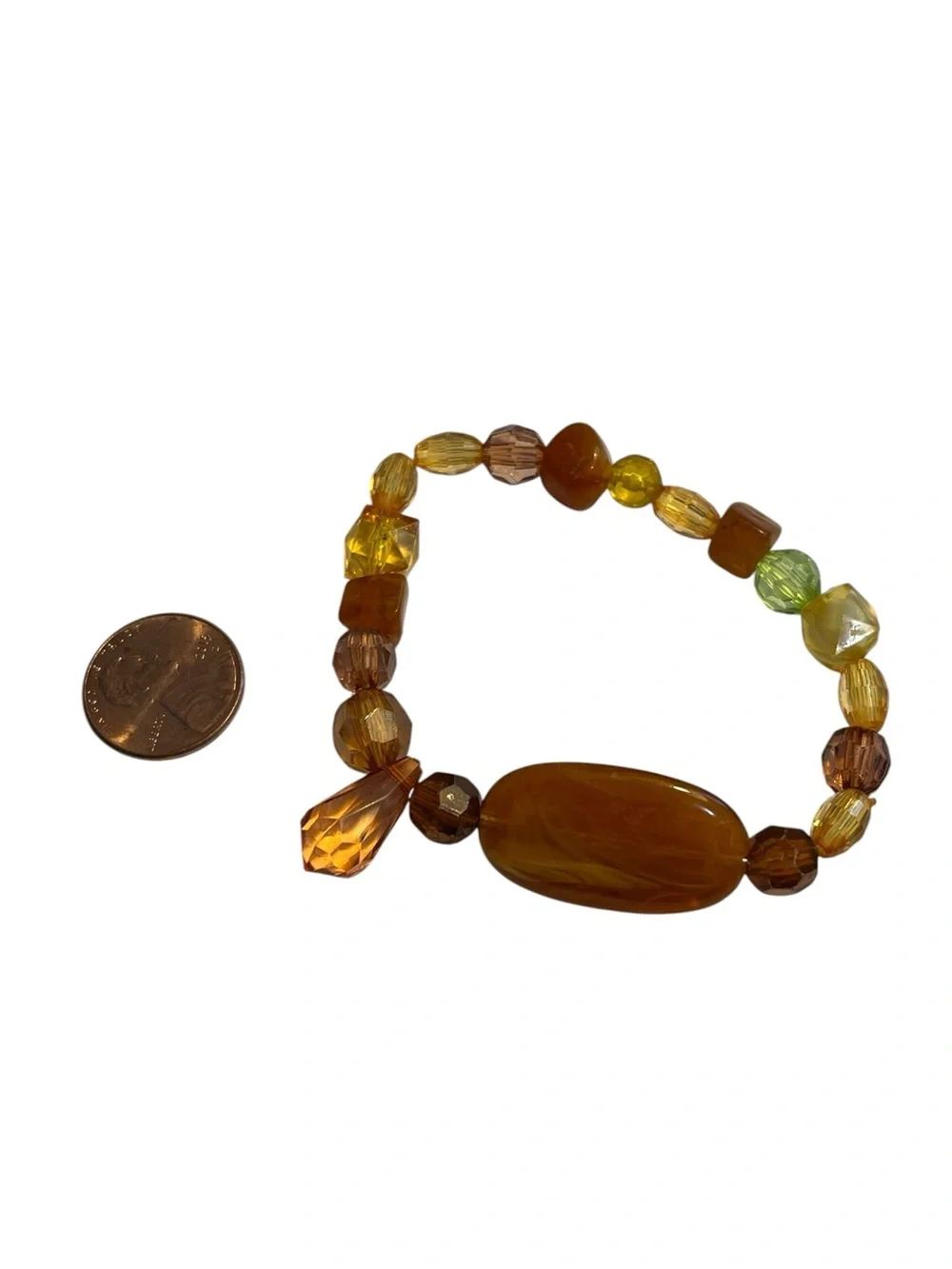 🍭5 for $20🍭 Multicolor Brown Acrylic Beaded Stretch Bracelet CC M